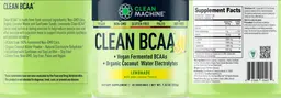 Label for Clean BCAA Lemonade