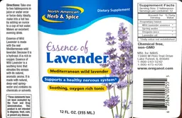 Label for Essence of Lavender