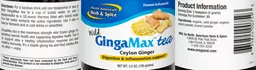 Label for Wild GingaMax Tea