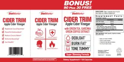 Label for Cider Trim Apple Cider Vinegar