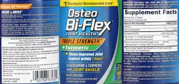 Label for Osteo Bi-Flex Triple Strength + Turmeric