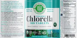 Label for Organic Chlorella Tablets