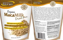 Label for Organic MacaMilk Drink Mix
