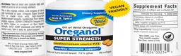 Label for Super Strength Oreganol Oil of Wild Oregano
