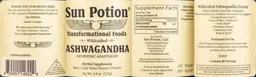 Label for Ashwagandha