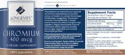 Label for Chromium 400 mcg