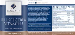 Label for Full Spectrum Vitamin E