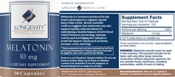 Label for Melatonin 10 mg