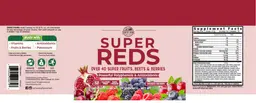 Label for Super Reds Mixed Berry Flavor
