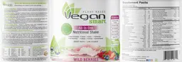 Label for VeganSmart All-In-One Nutritional Shake Wild Berries