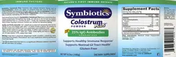 Label for Colostrum Plus Powder