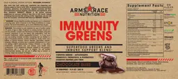 Label for Immunity Greens Chocolate Bliss
