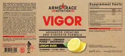 Label for Vigor Lemon Rush