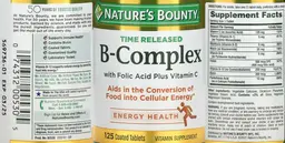 Label for B-Complex with Folic Acid plus Vitamin C