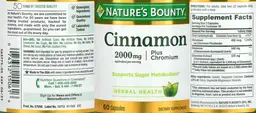 Label for Cinnamon Plus Chromium