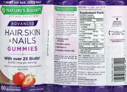Advanced Hair, Skin & Nails Gummies Stra