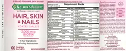Label for Hair, Skin & Nails