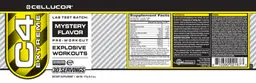 Label for C4 Extreme Mystery Flavor