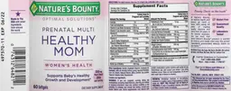 Label for Healthy Mom Prenatal Multi