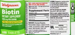 Label for Biotin 5000 mcg