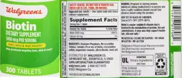 Label for Biotin 5000 mcg