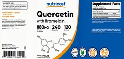 Label for Quercetin 880 mg with Bromelain