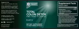 Label for Total Colon Detox Two Part Cleanse Part 2