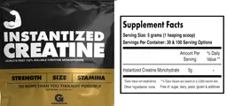 Label for Instantized Creatine