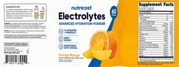 Label for Electrolytes Advanced Hydration Powder Orange Mango