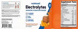 Label for Electrolytes Advanced Hydration Powder Tropical Fruit Punch