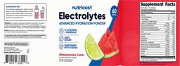 Label for Electrolytes Advanced Hydration Powder Watermelon Lime