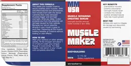 Label for Muscle Maker Strawberry