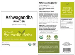 Label for Ashwagandha Powder
