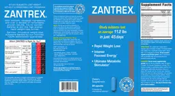 Label for Zantrex Blue
