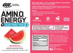 Label for Essential AMIN.O. Energy + Electrolytes Watermelon