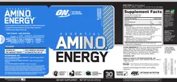Label for Essential AMIN.O. Energy Blueberry Lemonade