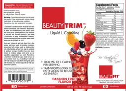 Label for Beauty Trim Liquid L-Carnitine Passion Fruit Flavor