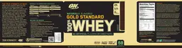 Label for Gold Standard 100% Whey Chocolate