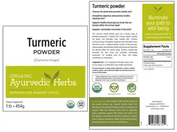 Label for Turmeric Powder