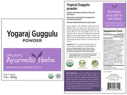 Label for Yogaraj Guggulu Powder