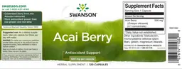 Label for Acai Berry 500 mg