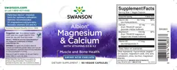 Label for Albion Magnesium & Calcium