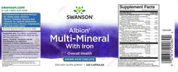 Label for Albion Multi-Mineral with Iron