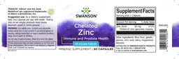 Label for Chelated Zinc 30 mg