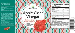 Label for Apple Cider Vinegar Strawberry Watermelon