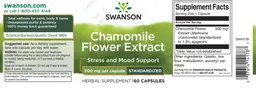 Label for Chamomile Flower Extract 500 mg