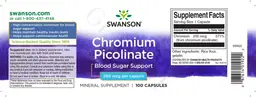 Label for Chromium Picolinate 200 mcg