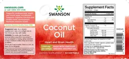 Label for Coconut Oil 1,000 mg