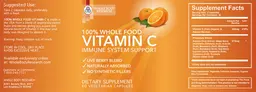 Label for 100% Whole Food Vitamin C