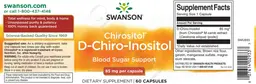 Label for Chirositol D-Chiro-Inositol 85 mg
